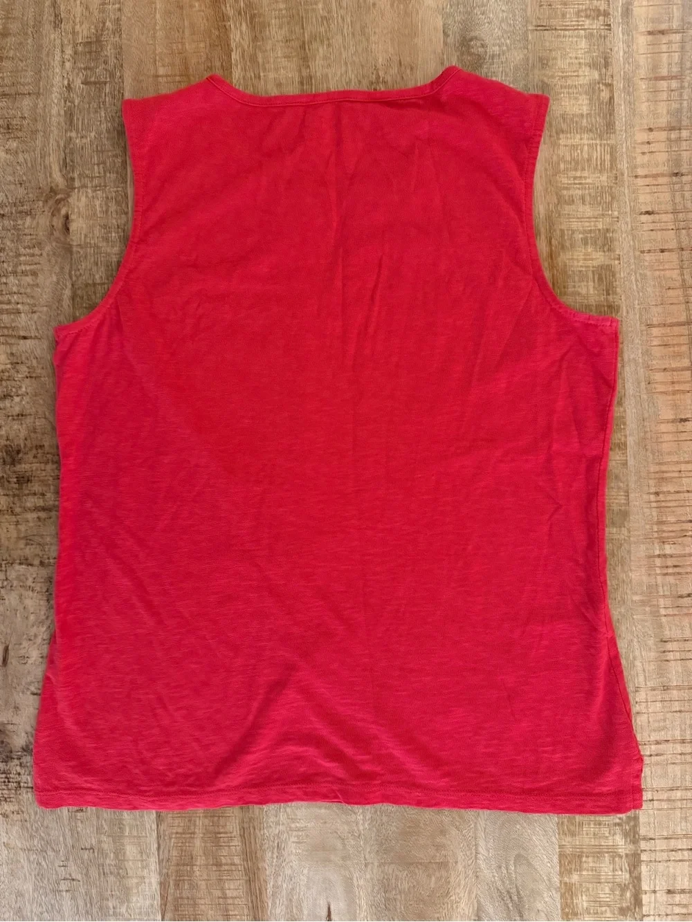 Talbots Red Embroidered Sleeveless Cotton Top | Size Medium | Boho